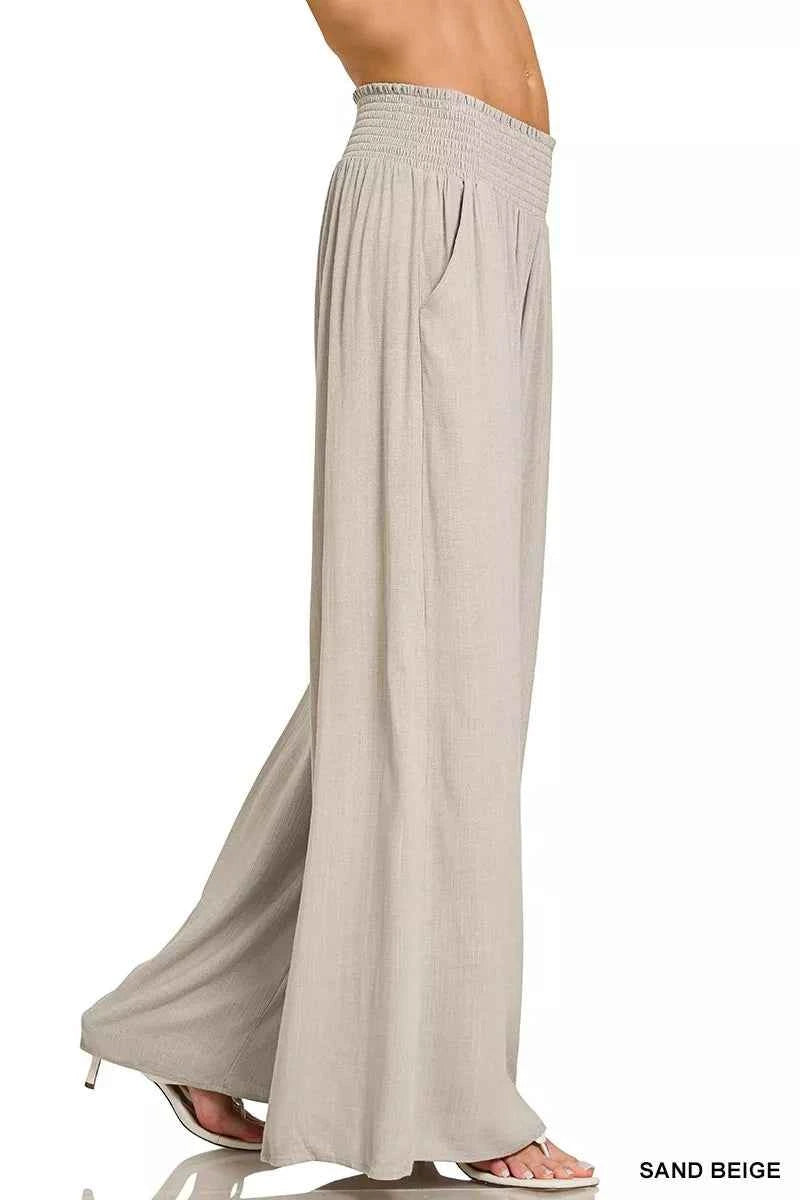 Zenana Smocked Waistband Wide Leg Lounge Pants 0ced5b34f52e4fc6a689179b857b0e59-Max-Origin
