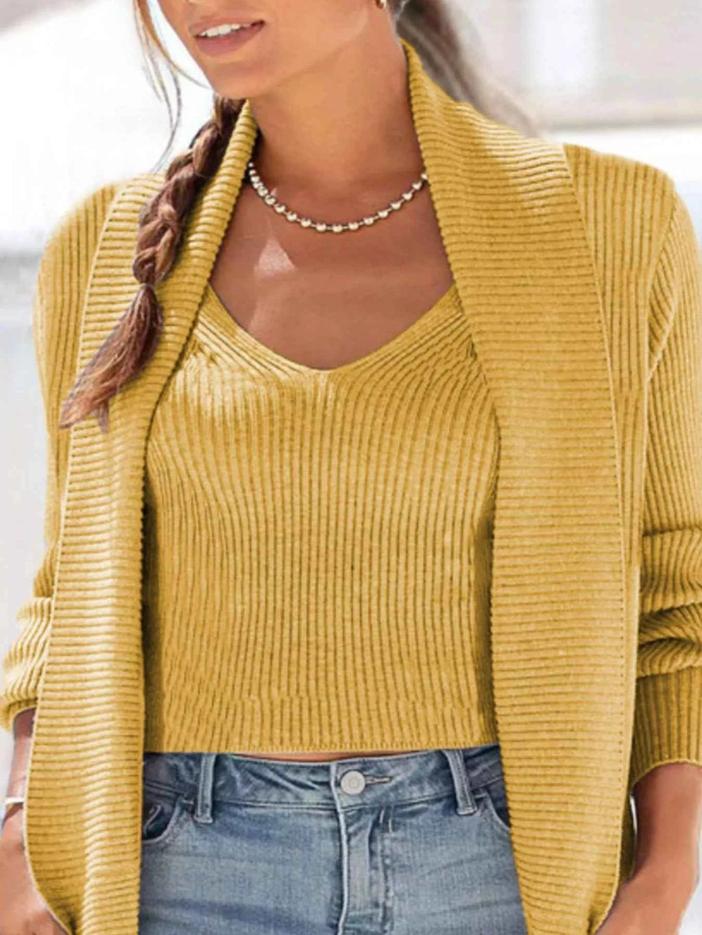 Full Size Ribbed Knit Tank and Cardigan Sweater Set Plus Size 0d185b9a-c871-430a-a5ec-1dc11744cab3-Max-Origin