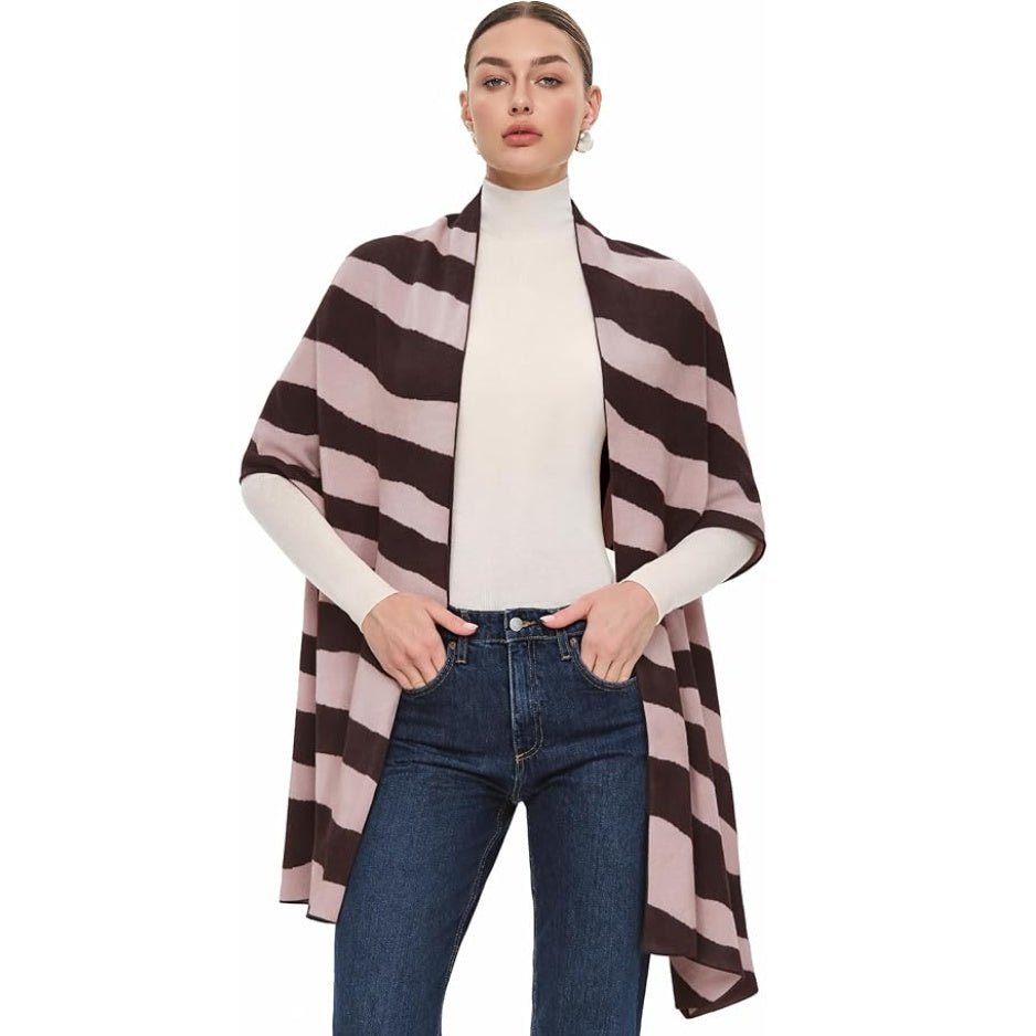 The Winterweight Pashmina-Style Wrap Wave chocolate Brown 0d1ae0f0-680b-44cf-b678-38e7a1be46ad