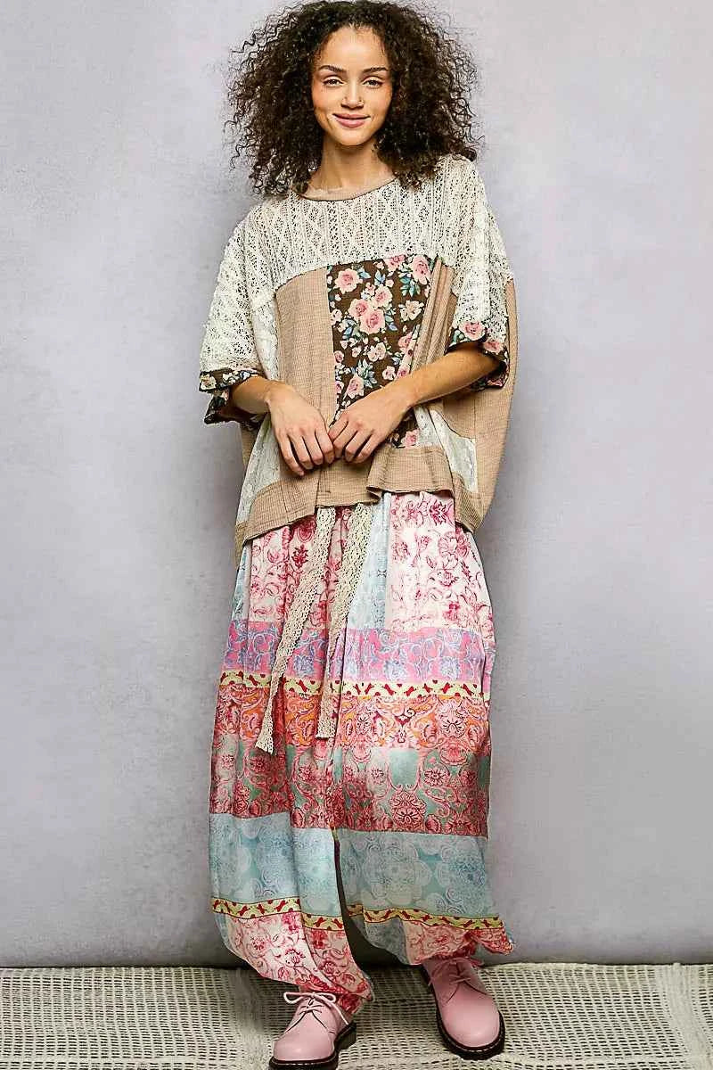 POL Floral Patchwork Lace Accent Blouse 0d1c3840-c896-419f-8358-0c753b8d4bd0-Max-Origin