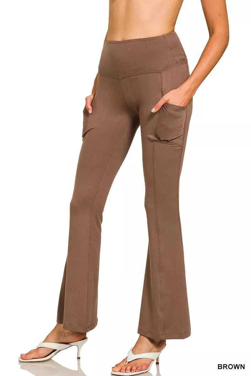 Zenana Brushed Dty Microfiber Flare Pants 0d2f63722ddd4bb485765fddb44c3181-Max-Origin