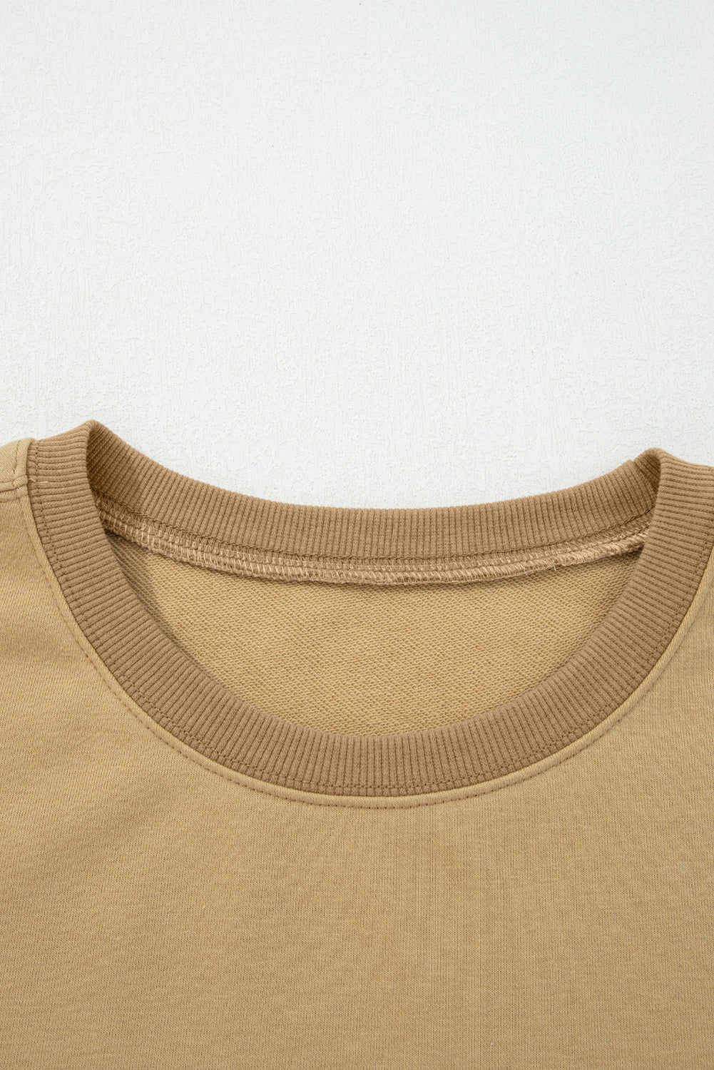 Rose Pink Star Patchwork Exposed Seam Uneven Hem Sweatshirt 0d3da987ca66089f