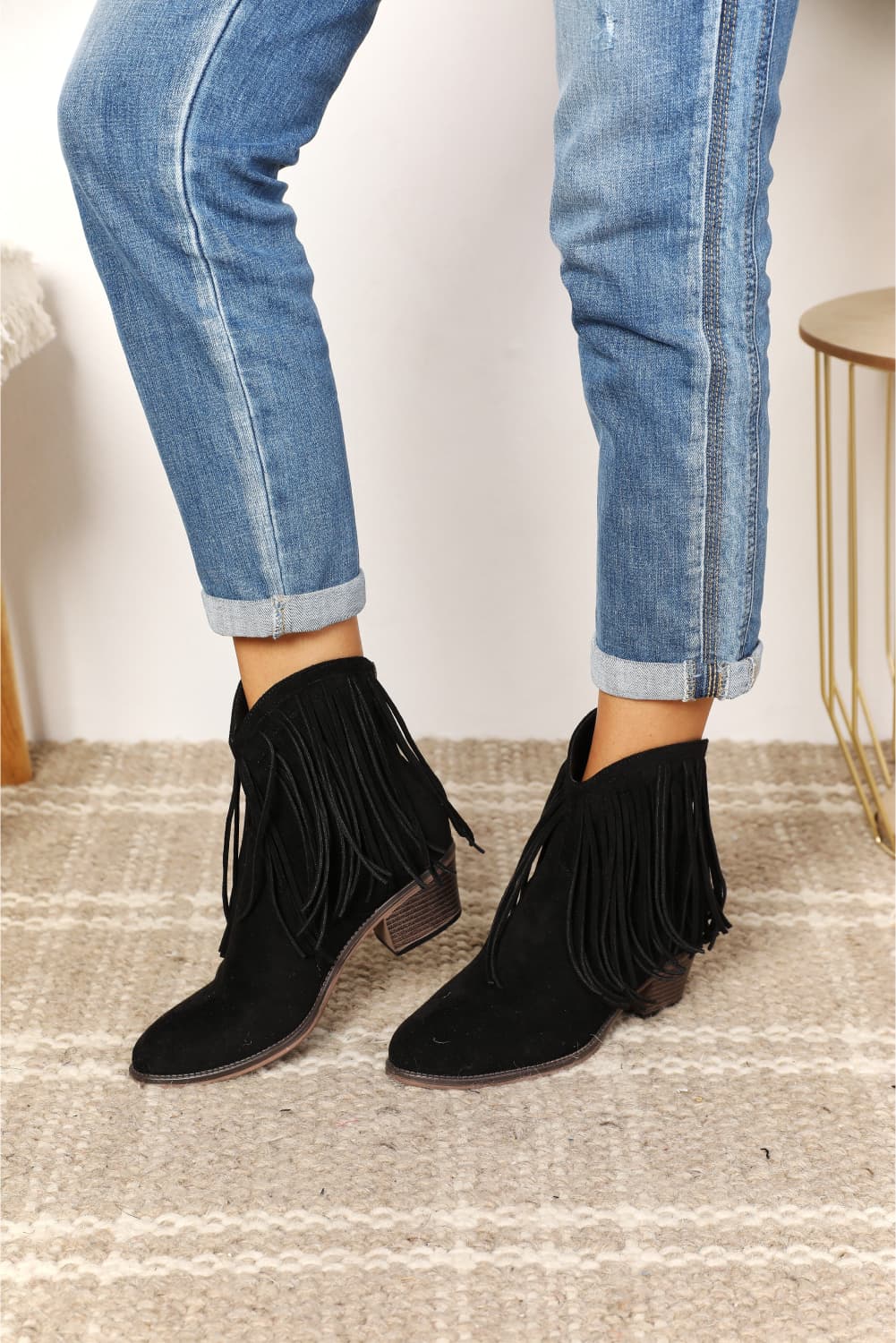 Legend Women's Fringe Cowboy Western Ankle Boots 0d4dd0309a54478ab20d38d0b3a85d86-Max