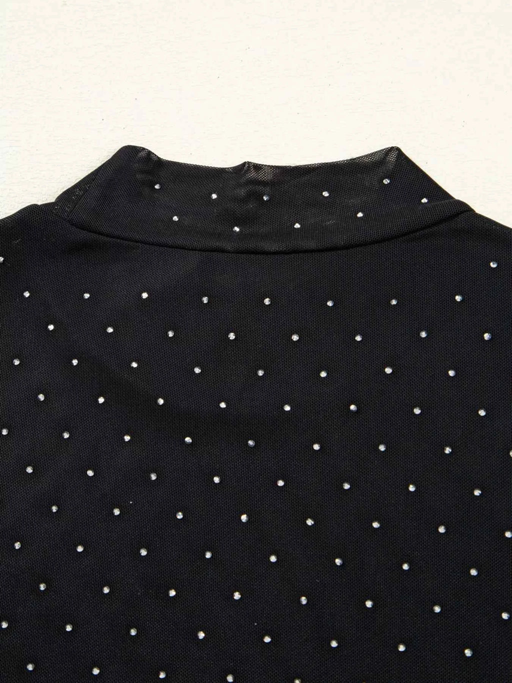 Rhinestone Embellished Mesh Long Sleeve Top 0d84b8e5ec38405c96046bb2d5750efd-Max-Origin