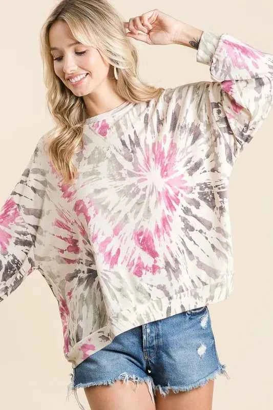 Tie Dye Print Terry Pull Over 0d859e8c712845b689c5978539db0dd9-Max-Origin