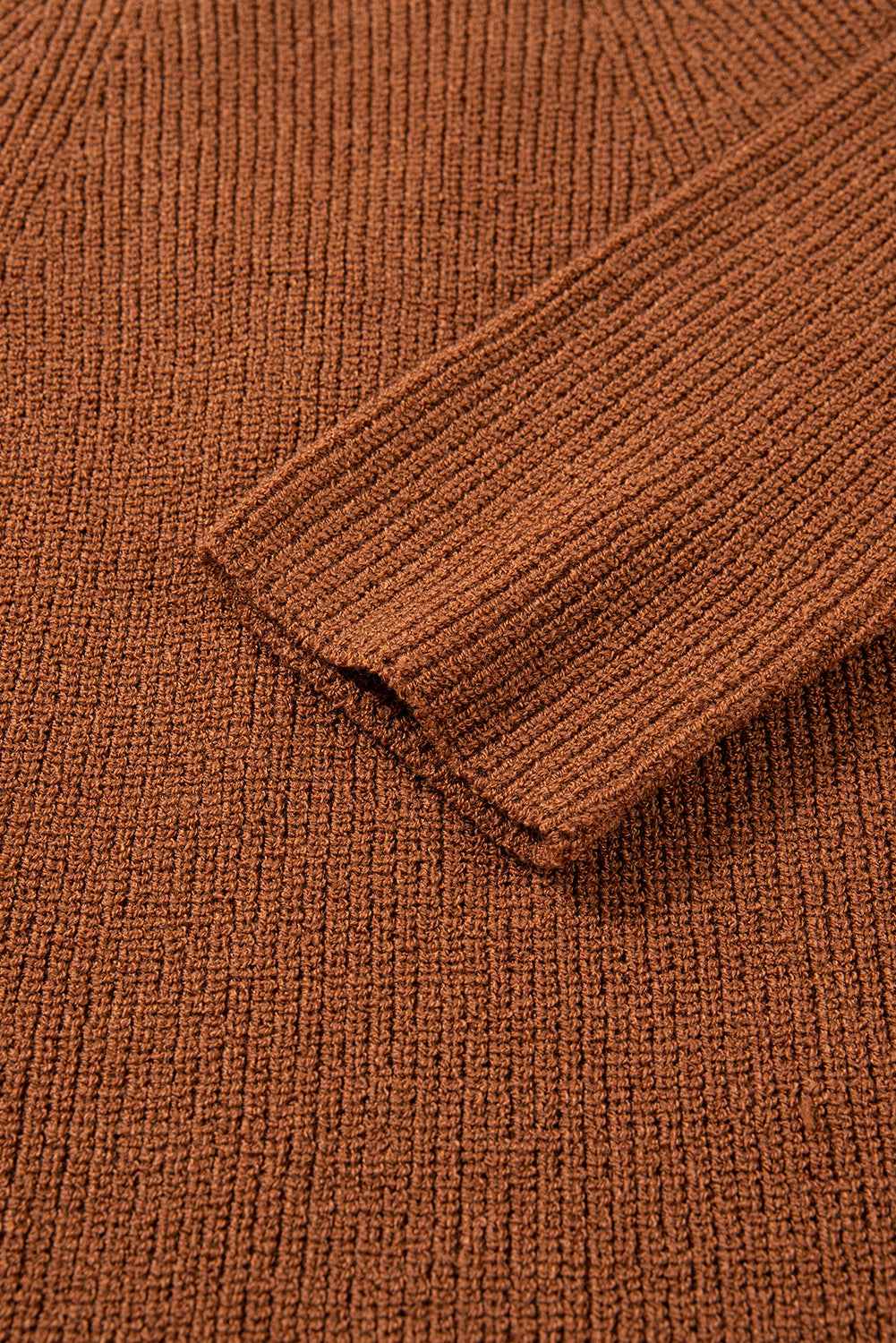 Chestnut Contrast Color V Neckline Knit Cardigan 0d88f829a232c8e7