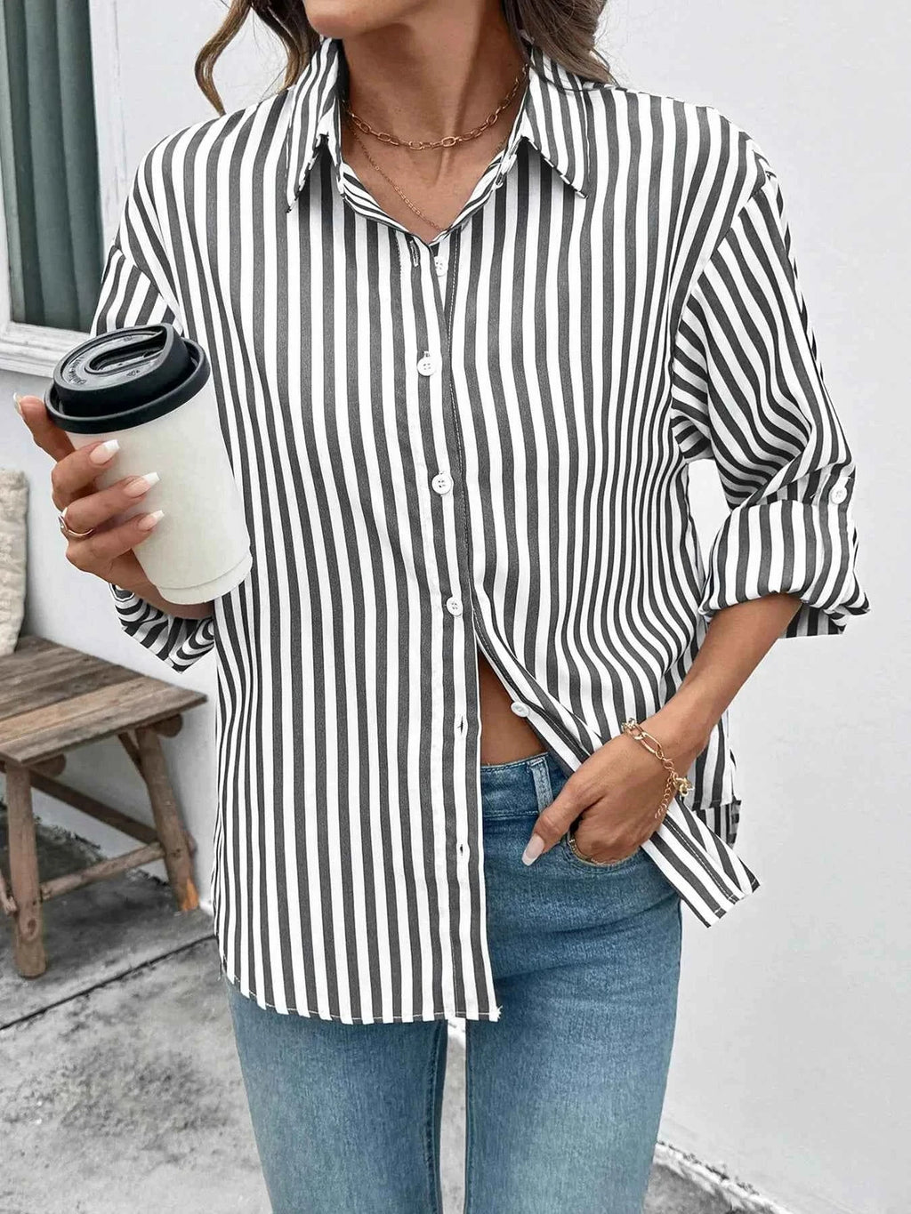 Striped Oversized Button-Up Shirt 0d8913fe77df4791838e50764956fbc5-Max-Origin
