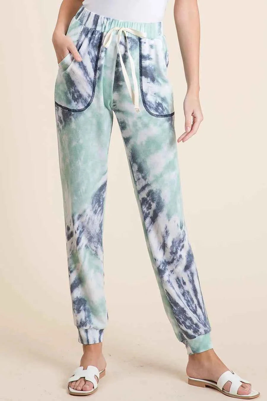 BiBi Tie Dye French Terry Casual Sweat Pants COOL BLUE MINT 0d909188fa4649569f62a7fe8beb57f4-Max-Origin