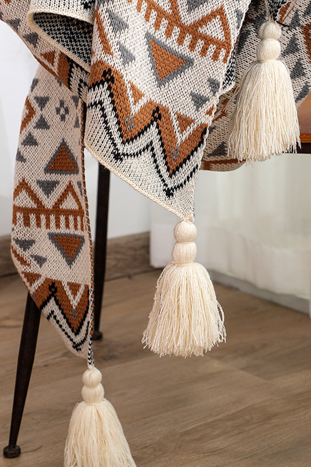 Parchment Boho Tassel Winter Throw Blanket 0da13d835fd3d91c
