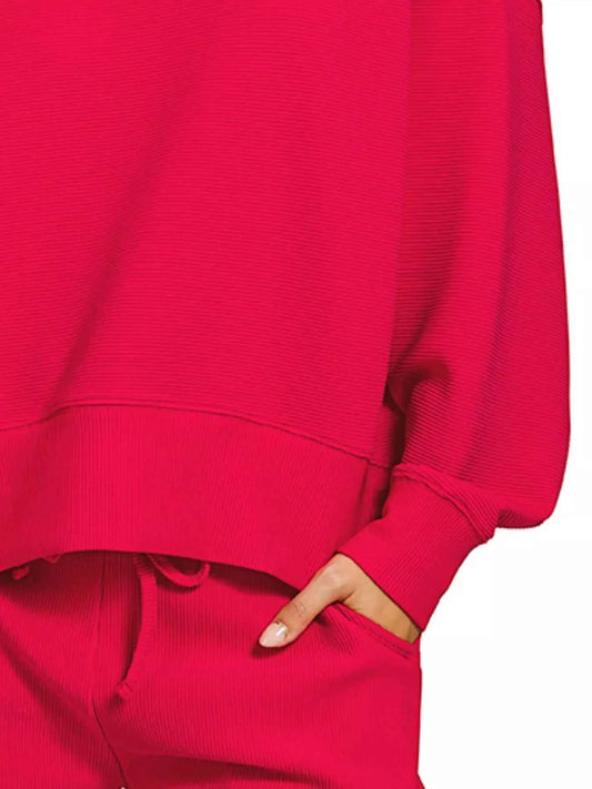 Ribbed Round Neck Pullover and Shorts Set 0db425e5-200d-43c9-b6ae-e6550f1e6270-Max-Origin
