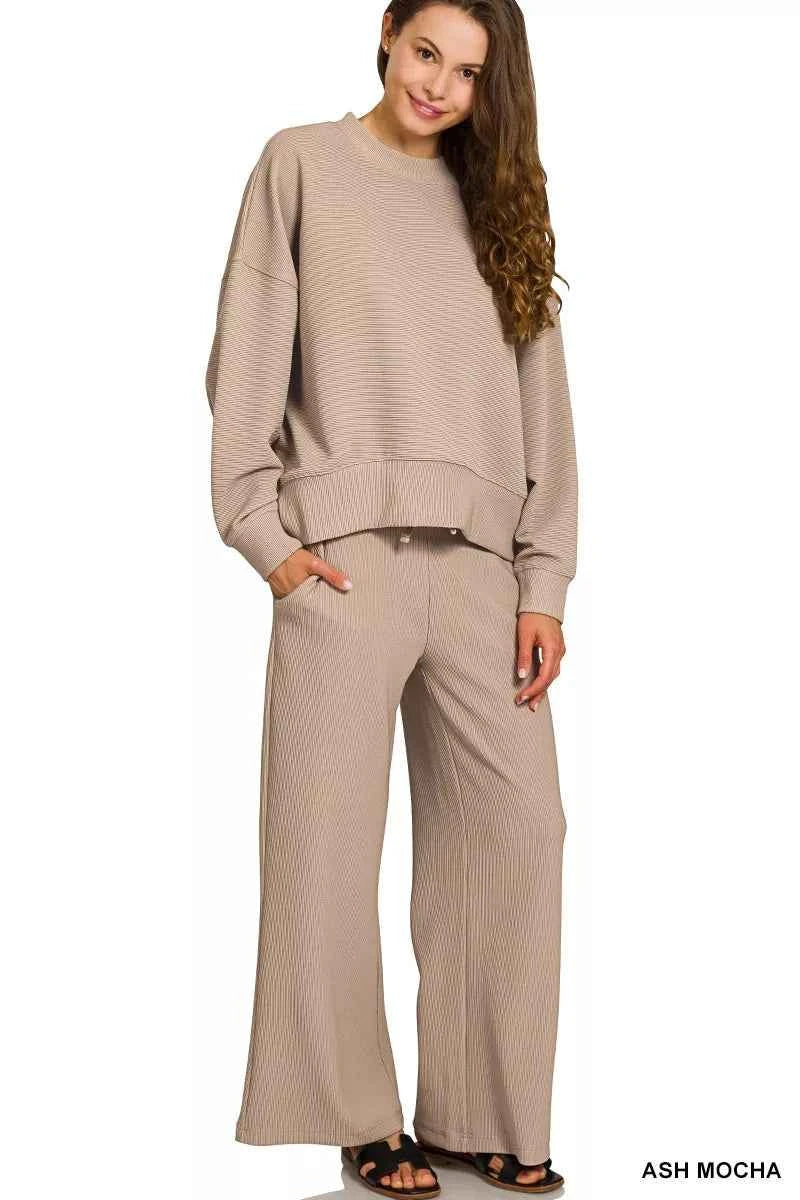 Zenana Ribbed Round Neck Pullover and Drawstring Pants Set ASH MOCHA 0db6be2df4d245508e2cf3dc08a97995-Max-Origin