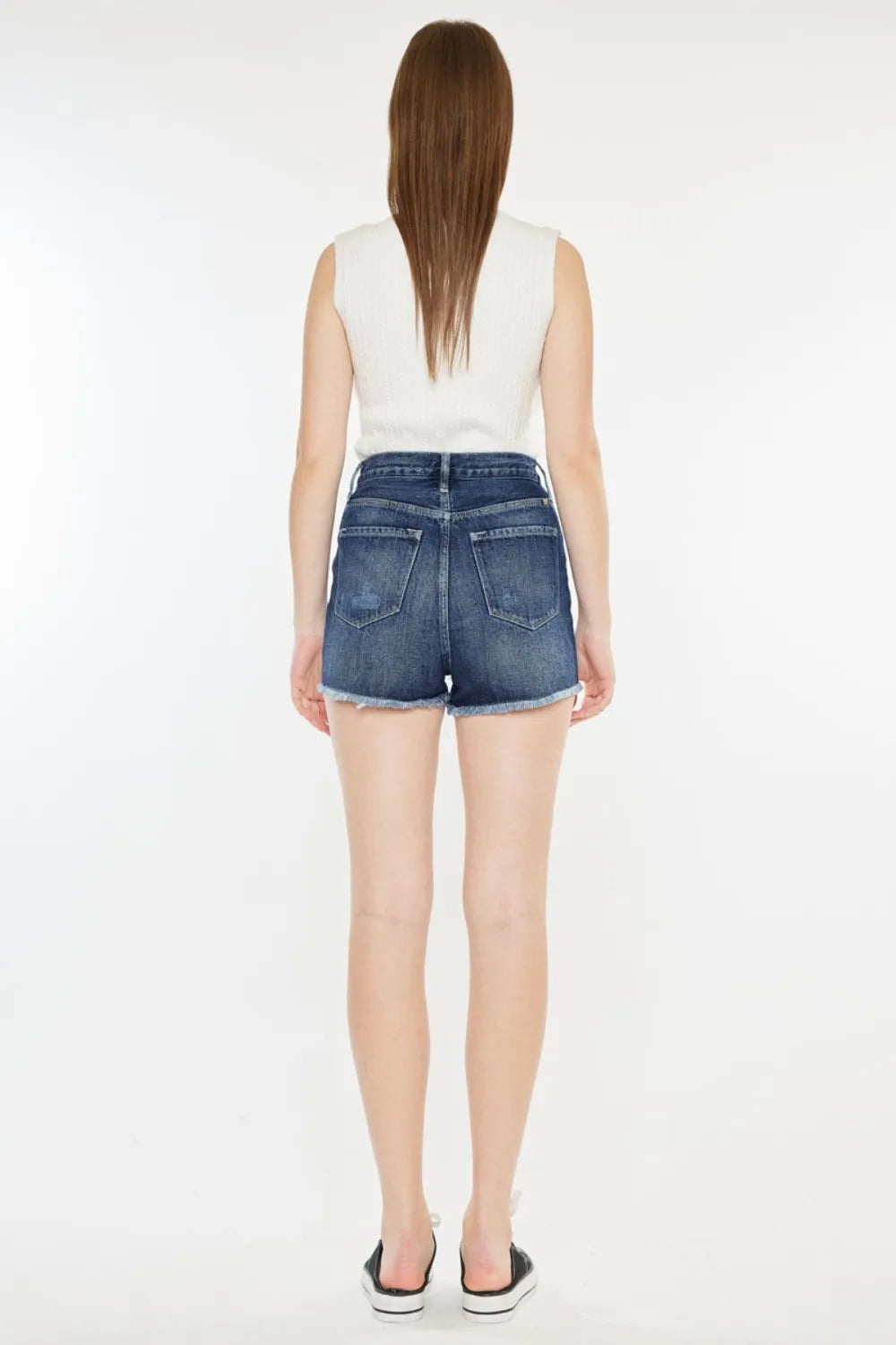 Kancan Raw Hem Button Fly Denim Shorts 0dba283b-20ef-4d52-872b-5c0bc00503ee-Max