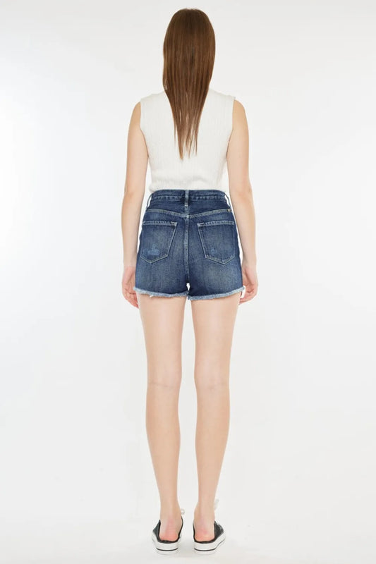 Kancan Raw Hem Button Fly Denim Shorts 0dba283b-20ef-4d52-872b-5c0bc00503ee-Max