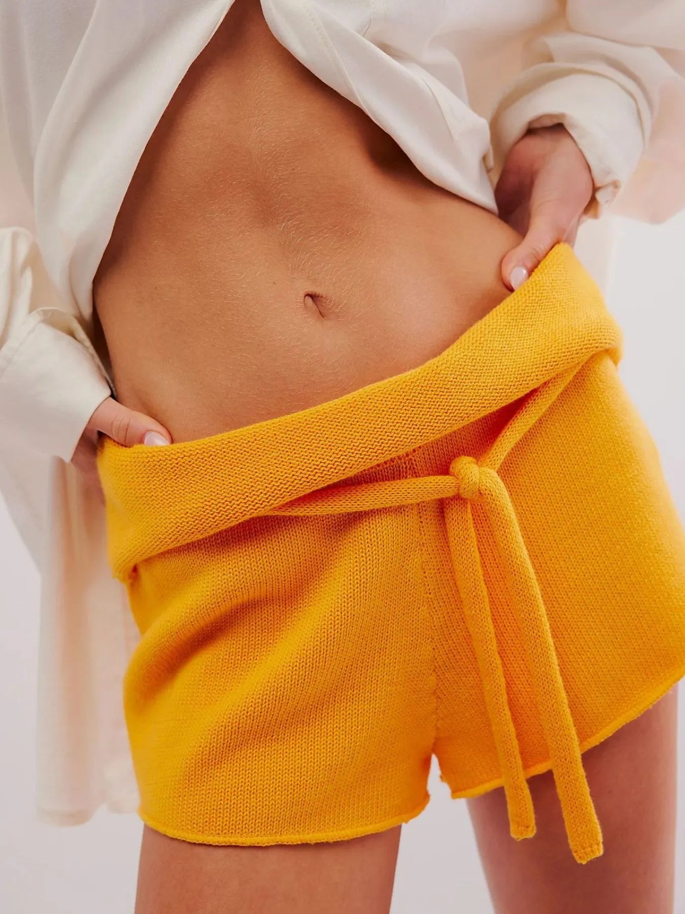 Tied Casual Shorts Gold 0dc1ebd0-24d8-4765-ac73-c321bbc46f8a-Max-Origin