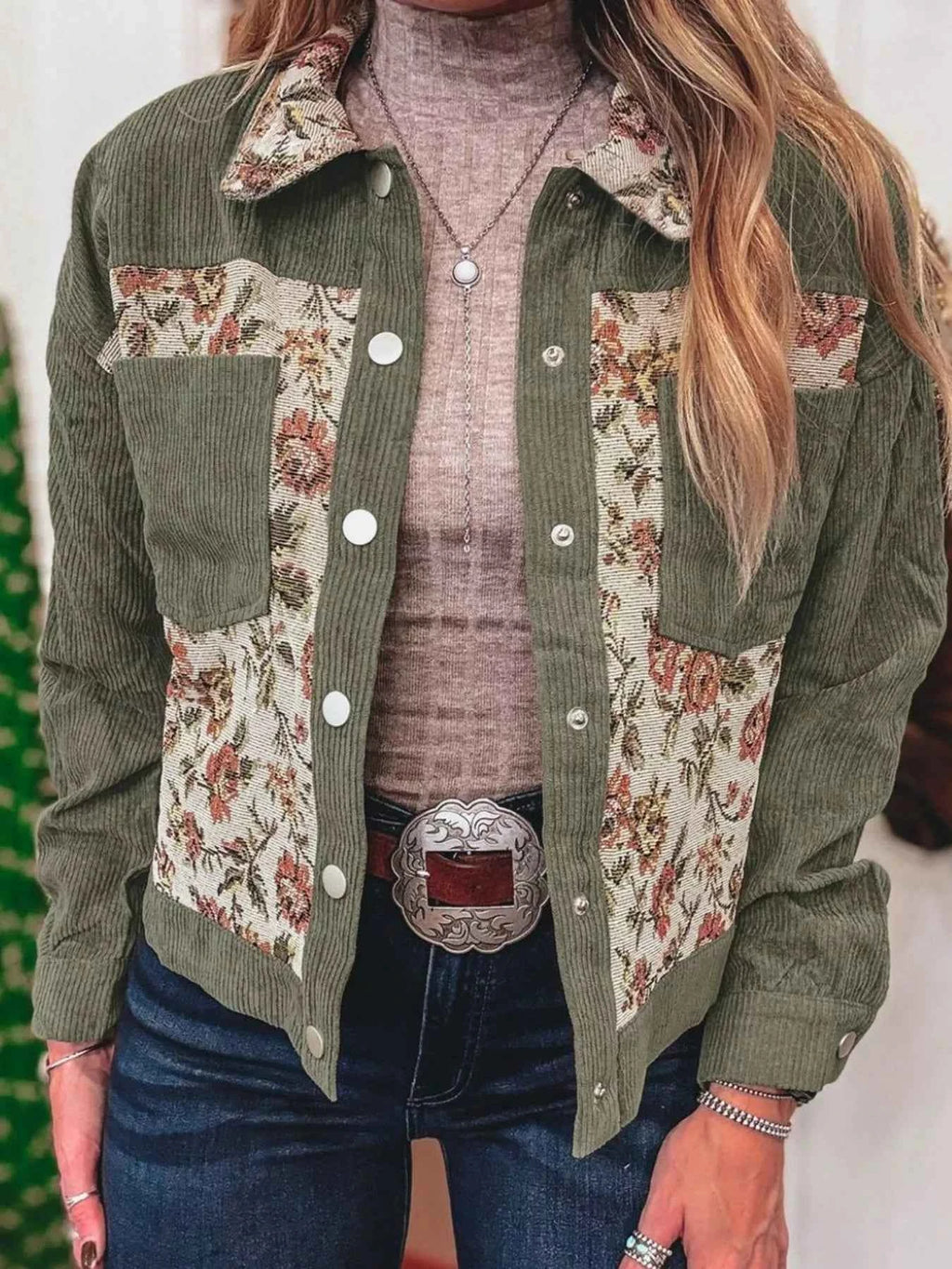 Floral Snap Down Corduroy Jacket 0dc659eb-274c-4331-a0d5-52c34ac91c18-Max-Origin