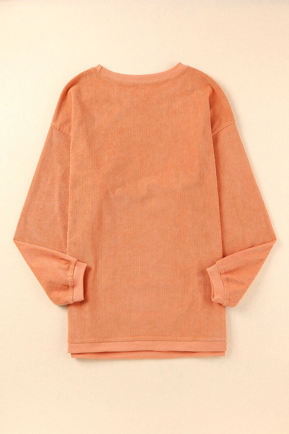 White Drop Shoulder Rib Knit Oversized Sweatshirt 0de643eb6dae3d11