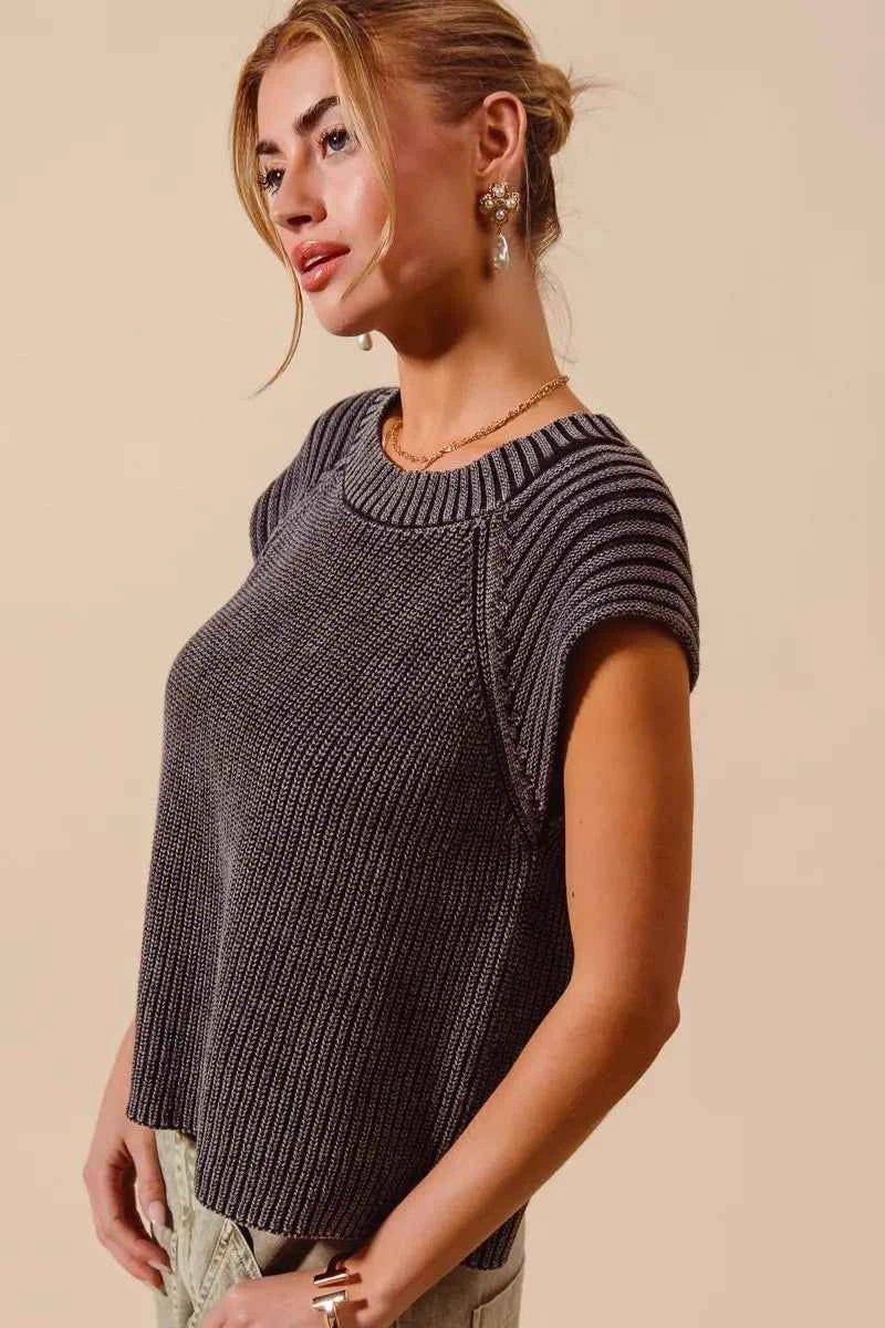 SO ME Mineral Washed Raglan Sleeveless Sweater Top 0dff03dced4f47319bda42e1cb42c7c0-Max-Origin