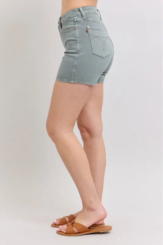 Judy Blue Full Size Hw Garment Dyed & Back Pkt Embroidery Shorts Plus Size 0e038c07-5a10-468e-8171-a12e1f5f4ae5-Max-Origin