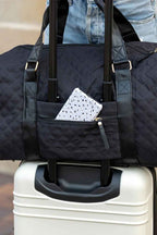 Black Plaid Large Capacity Travel Duffle Bag 0e1cf53497dbfe70