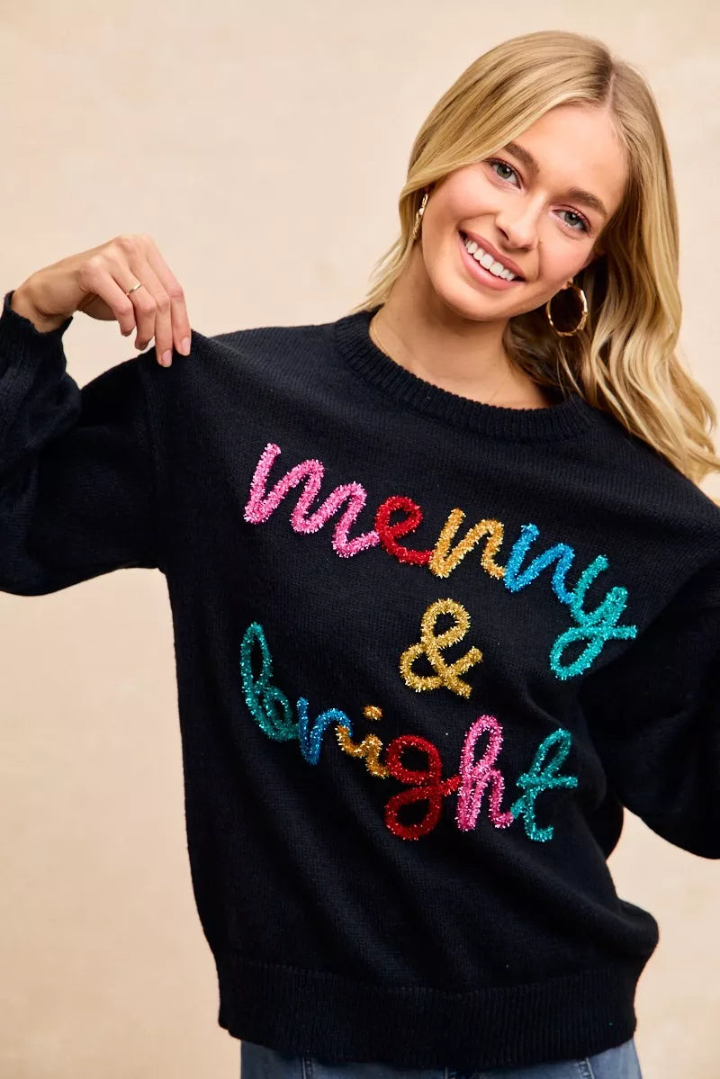 BiBi Tinsel Lettering Christmas Sweater 0e3d083e51e64220a0697d101de44d56-Max-Origin
