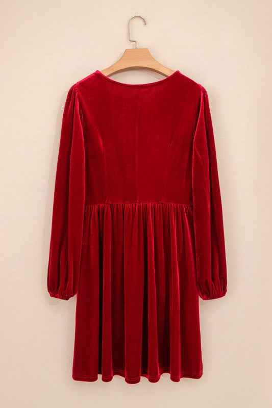 Bow Velvet High Waist Mini Dress 0e5bac00-b332-4f8e-b767-58932e44c75b_52625cc9-79da-4152-99c6-e971f0d25d32