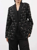 Pearl Detail Long Sleeve Blazer Black 0e5f9ecf-91bc-4911-a6a8-90b9cf7b141e-Max-Origin