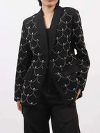 Pearl Detail Long Sleeve Blazer Black 0e5f9ecf-91bc-4911-a6a8-90b9cf7b141e-Max-Origin
