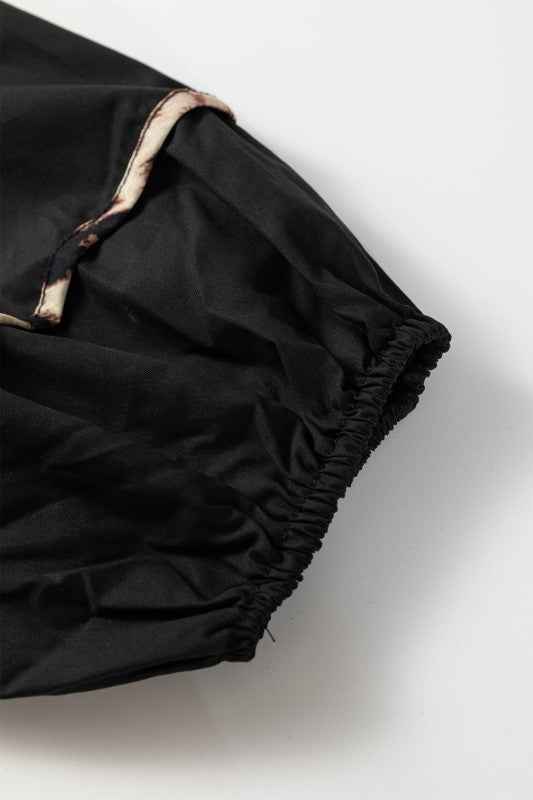 Plus Size Leopard Contrast Tie-Neck Mini Dress 0e622219-3094-4d22-8127-a883c11416d9