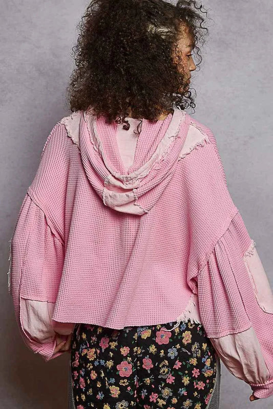 Raw Hem Cropped Hooded Jacket 0e6575f0-0257-41c1-8d7f-7c47ceda78c3-Max-Origin