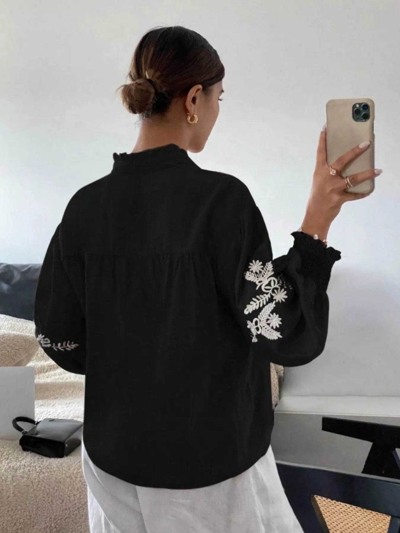 Embroidered Long Sleeve Blouse 0e671944bab644b38c1da83d0f105bf5-Max-Origin