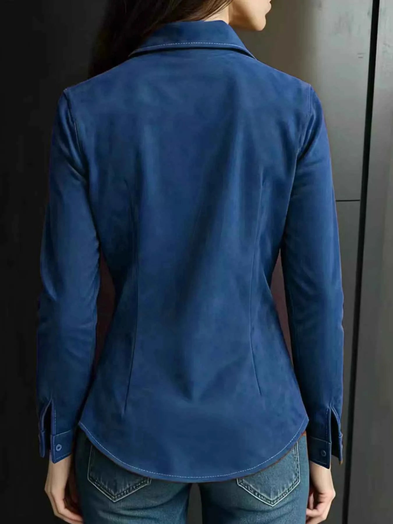 Suede Button-Down Shirt 0e79bbb941794f589ee5c37519f3da85-Max-Origin