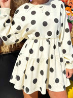 Polka Dot Tiered Mini Dress Ivory 0e92cba0-2230-4935-bb41-cc6319467658-Max-Origin