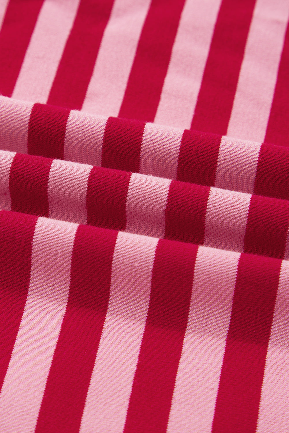 Strawberry Pink Striped V Neck Drop Sleeve Top 0ea001f8641fbdfe