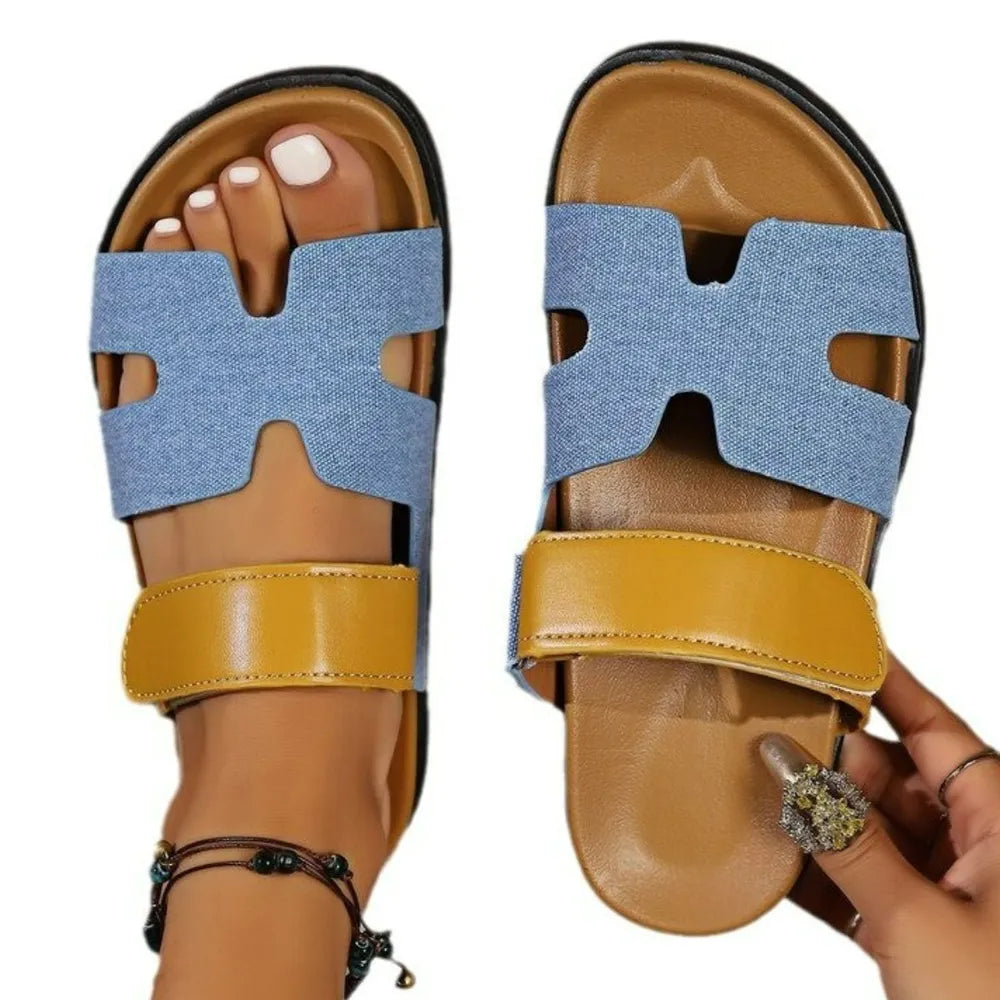 Open Toe Flats Sandals Light Blue 0ea8c6d8-f41a-4668-a777-607b12898b57-Max