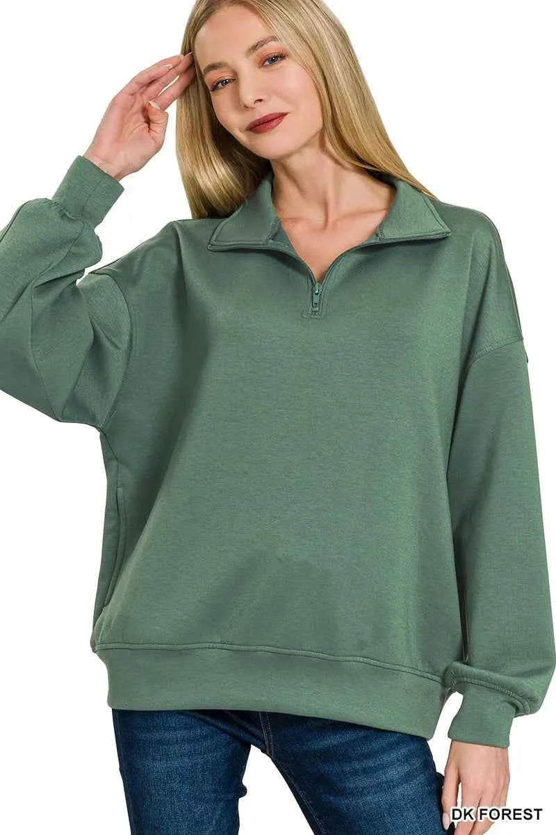 Zenana Scuba Quarter-Zip Sweatshirt 0ea99b67419b48519b51cf9ef8023517-Max-Origin