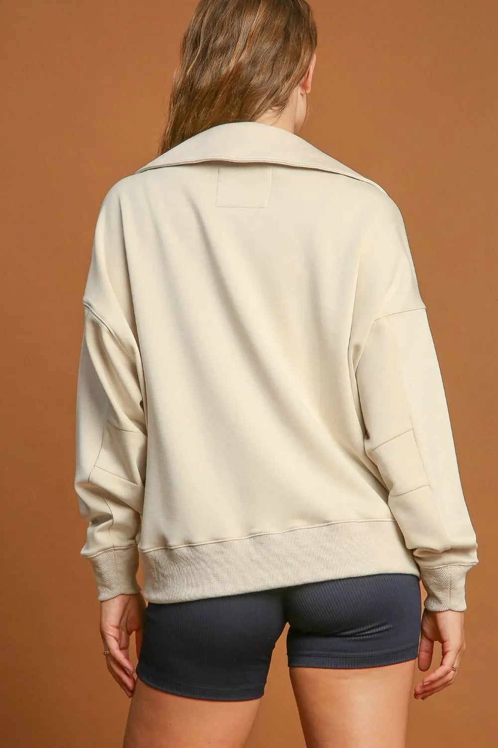 Umgee Johnny Collar Dropped Shoulder Sweatshirt 0eb04bb6-63a9-4ea2-94d3-1fd423f518b0-Max