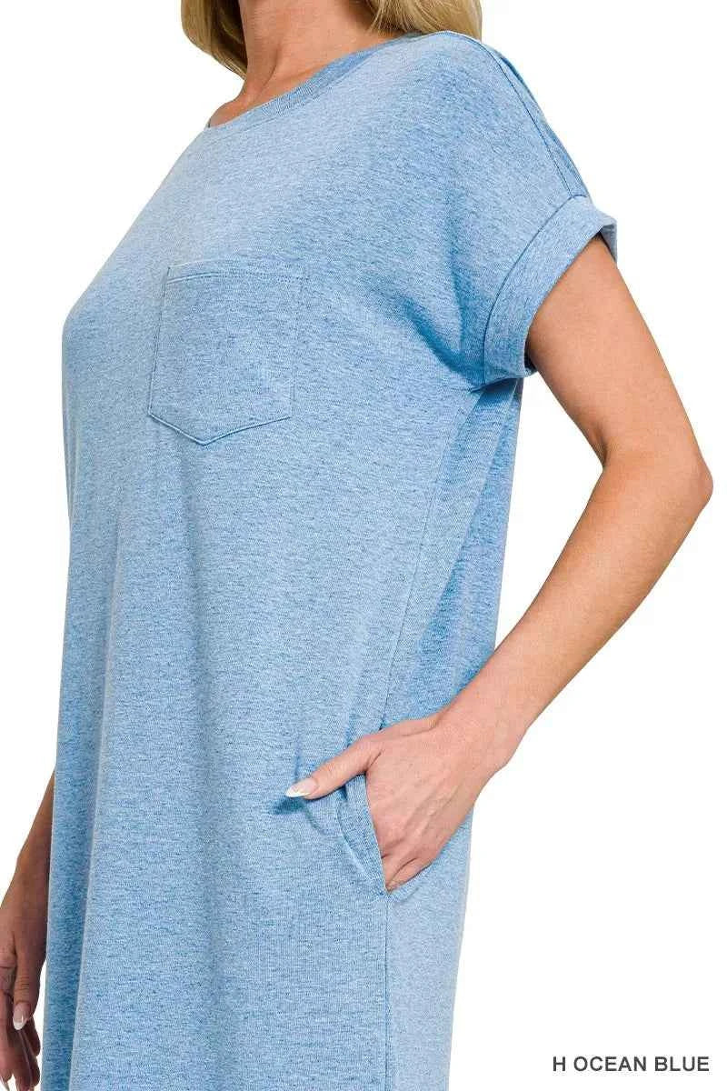 Zenana Round Neck Short Sleeve Midi Dress 0eb4290a42e4413a8f488c4f4a9c3a83-Max-Origin