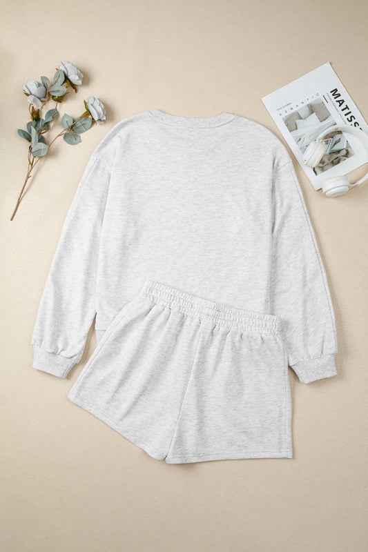 Bow Embroidered Pullover and Shorts Set 0eb7cbfa-6287-45f9-bc94-d4c2c37baaa0