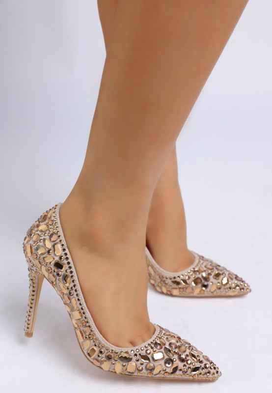 Iceout Diamante & Rhinestone Embellishments Pumps 0ec108d0-4f17-417f-a07d-b128e2e69e2e_1580e8b4-f877-420c-aeaf-2e5327e4488e