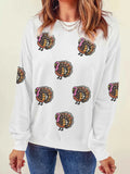 Thanksgiving Turkey Sequin Patched Sweatshirt White 0ed2664a9f2246f092e23667b8af2c74-Max-Origin