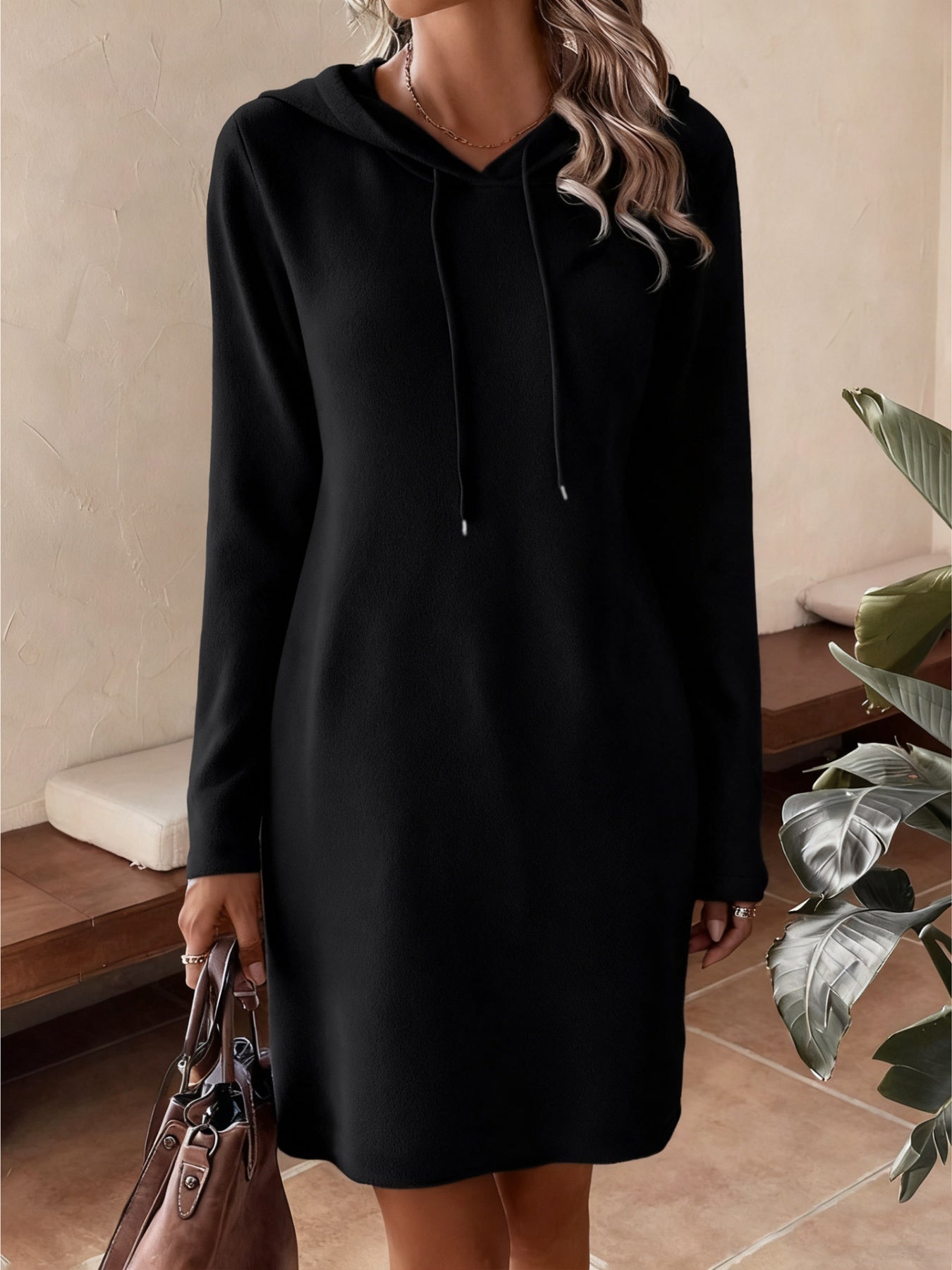 Drawstring Hooded Long Sleeve Mini Dress 0ee4c3f7-f618-4d43-a833-ad876ba6debf-Max