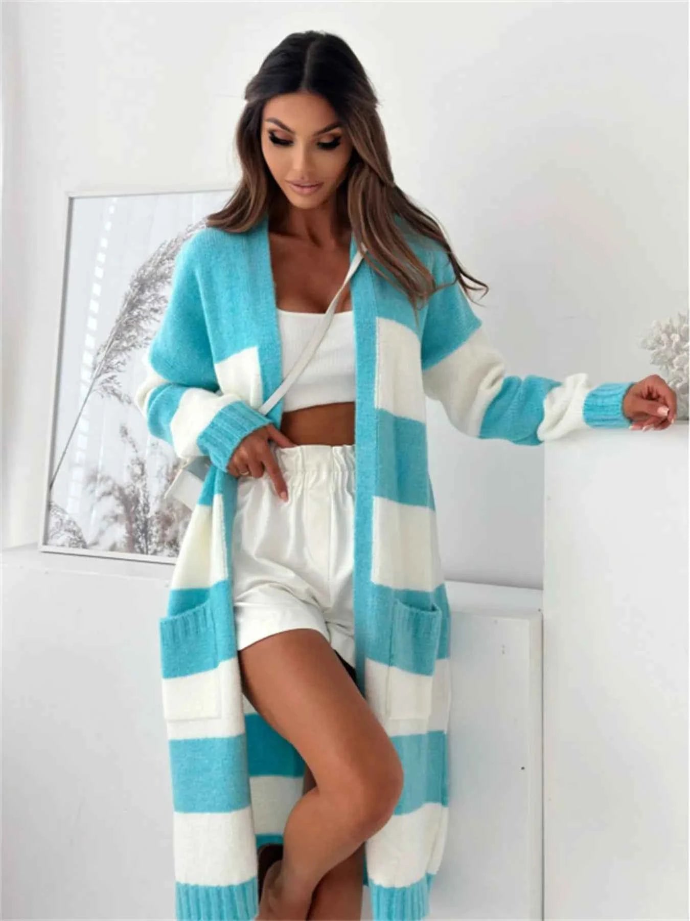 Color Block Open Front Cardigan 0eea4e7f4d4c4bd081891b0cc34e3868-Max-Origin