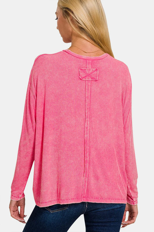 Zenana Round Neck Long Sleeve T-Shirt 0f01b429-d950-4479-9b9d-73f09019e637-Max