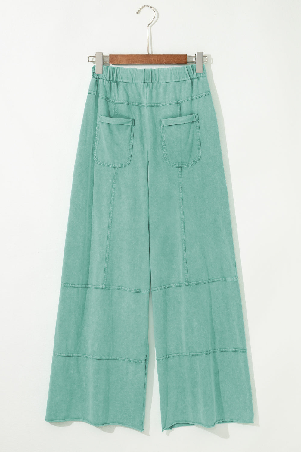 Black Mineral Wash Exposed Seam Wide Leg Cargo Pants 0f03358b86524aac