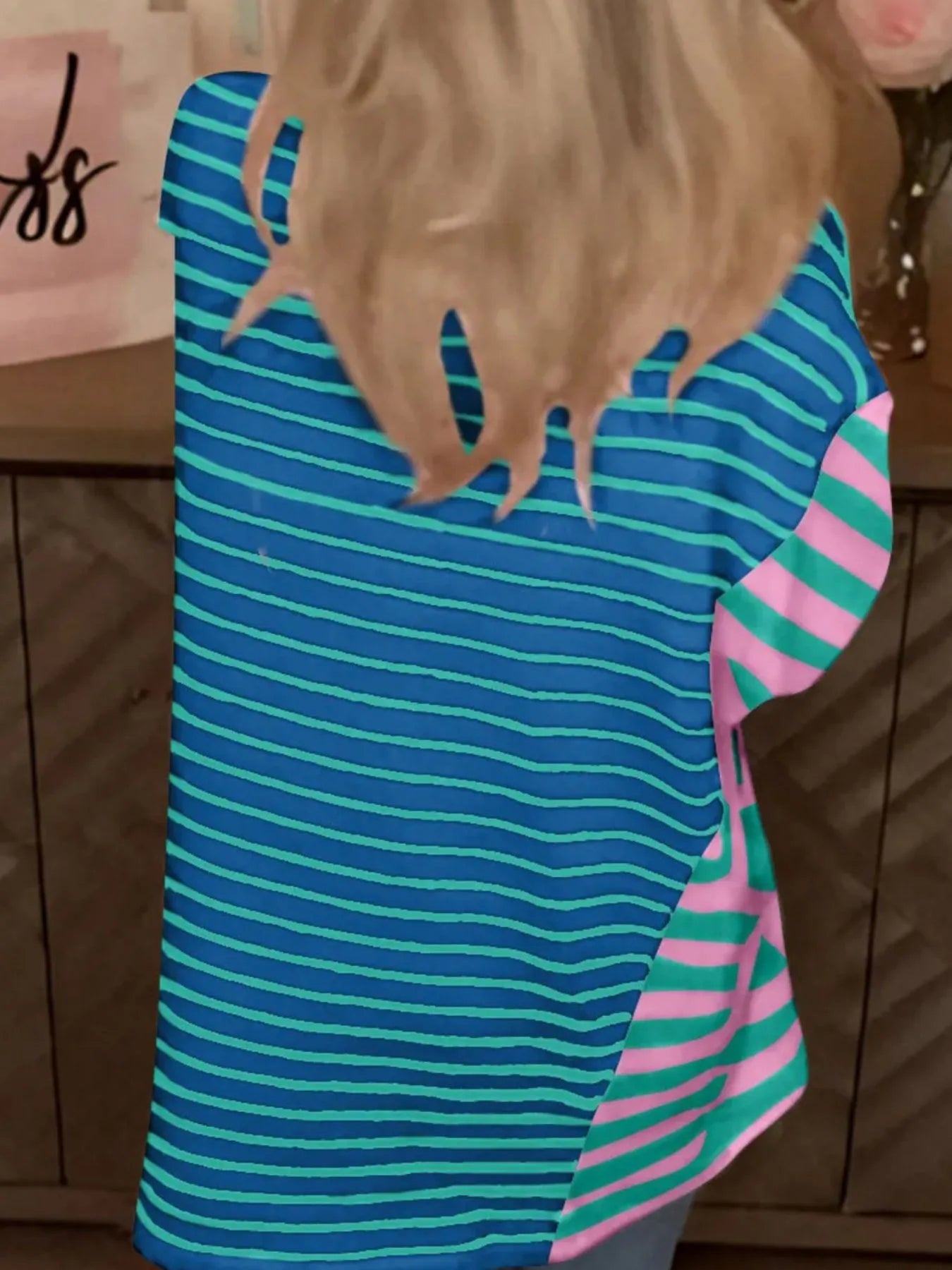 Colorful Striped Oversized T-Shirt 0f060818-cfc6-40e9-81bf-d317740fcf1c-Max-Origin