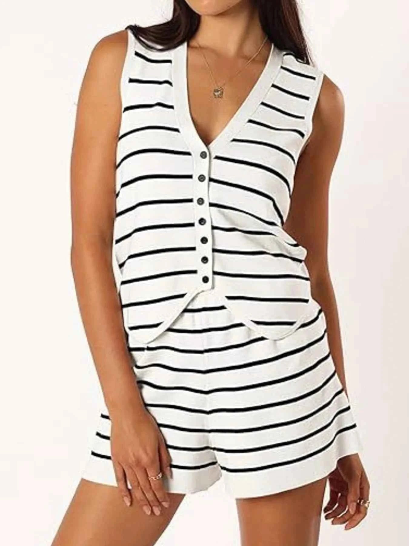 Striped Button-Front Vest and Shorts Set 0f0990ea887d41ac829f776de3ca0767-Max-Origin