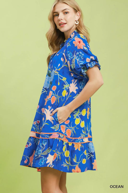 Floral Ruffle Hem Mini Dress 0f104ad0-4016-4e73-bc87-491c37b19b12-Max-Origin