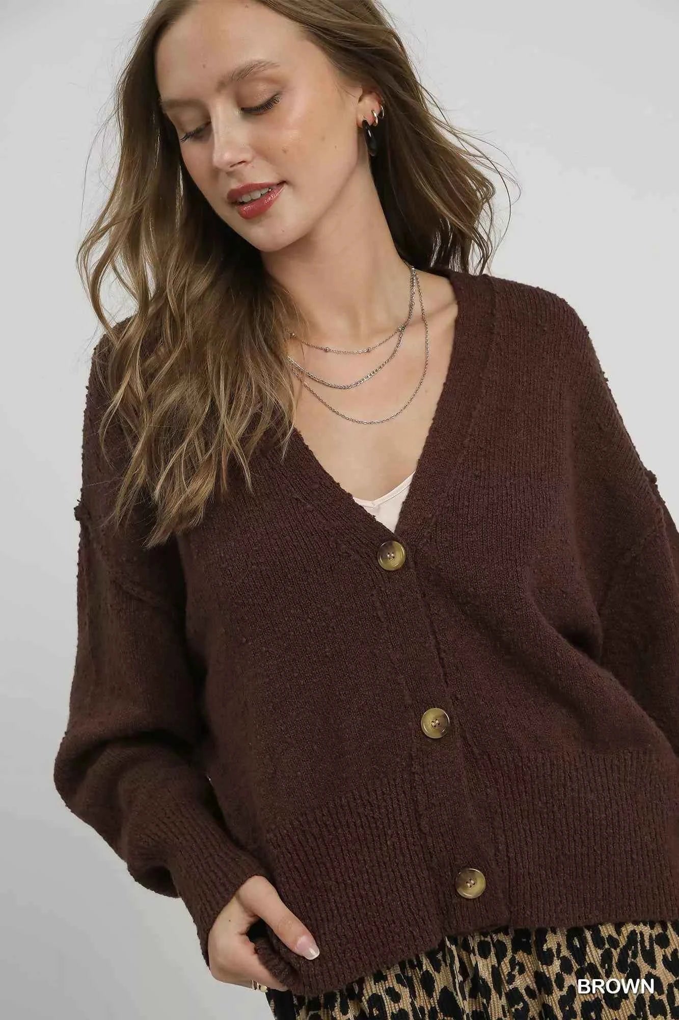 Umgee Button-Front V-Neck Knit Cardigan 0f1ed521-a702-49c3-8b29-ad7d289ee0d0-Max-Origin