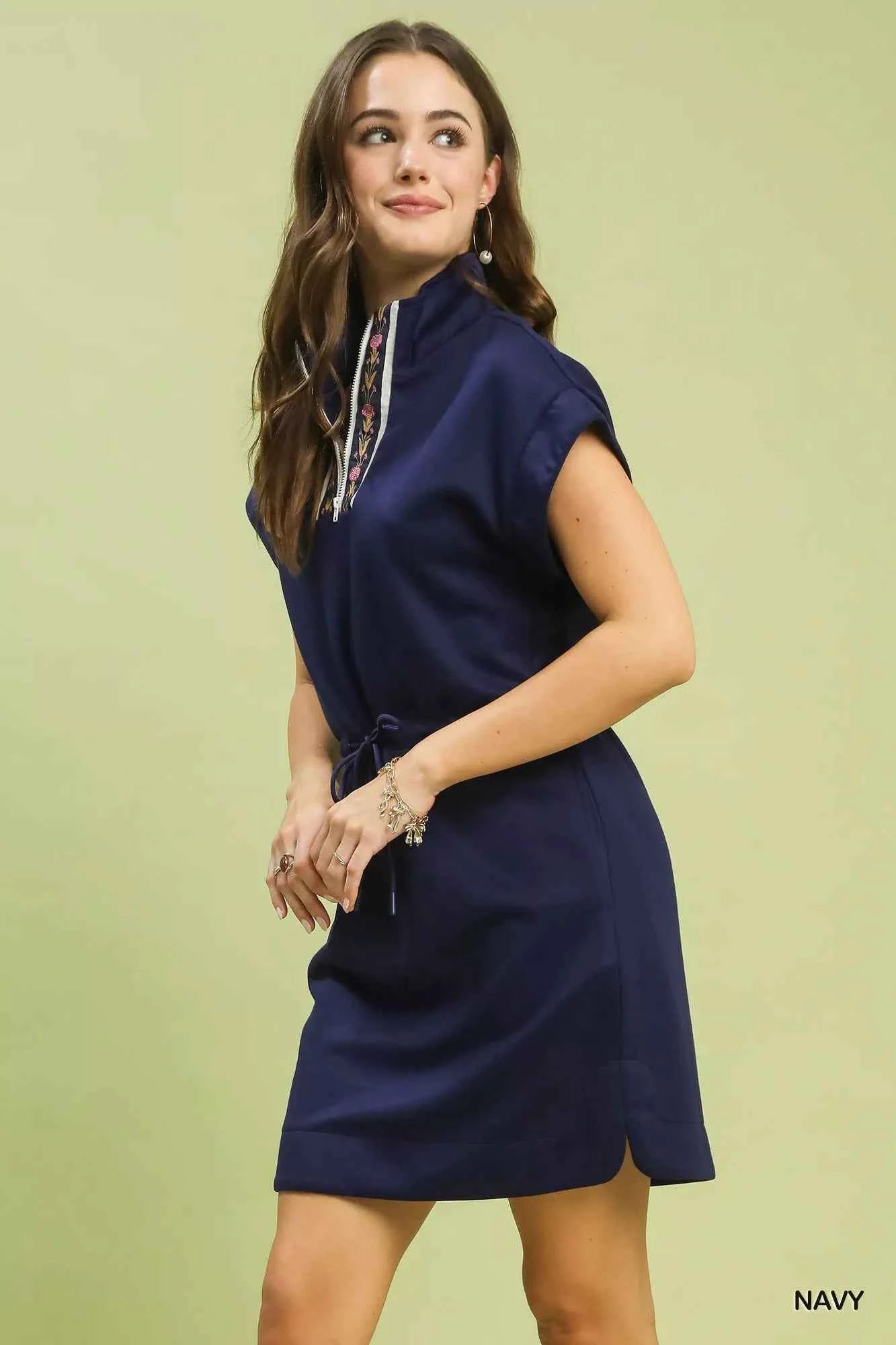 Umgee Dolman Sleeve Zip Detail Dress 0f2b4832-e290-436d-8e13-3d8f00ee7340-Max-Origin