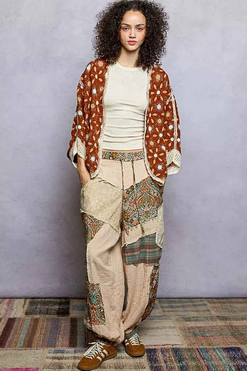 POL Open Front Floral Pattern Crochet Cardigan 0f2d5141-6f6f-454c-b6df-9fb551040c81-Max-Origin